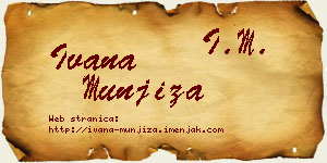Ivana Munjiza vizit kartica